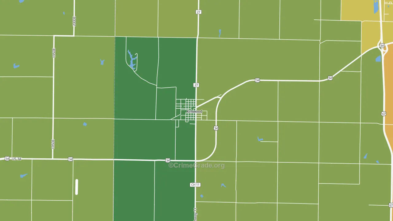 61447, IL Map of Drug-Related Crime Rates