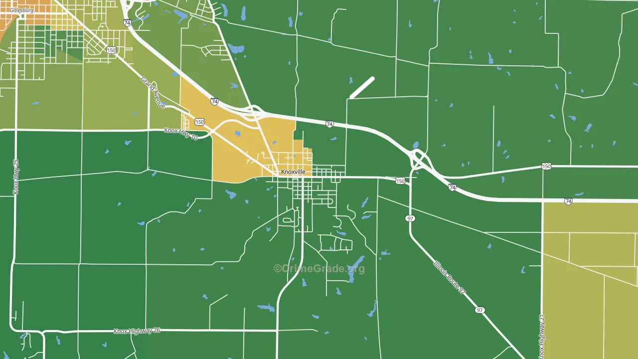 61448, IL Map of Drug-Related Crime Rates