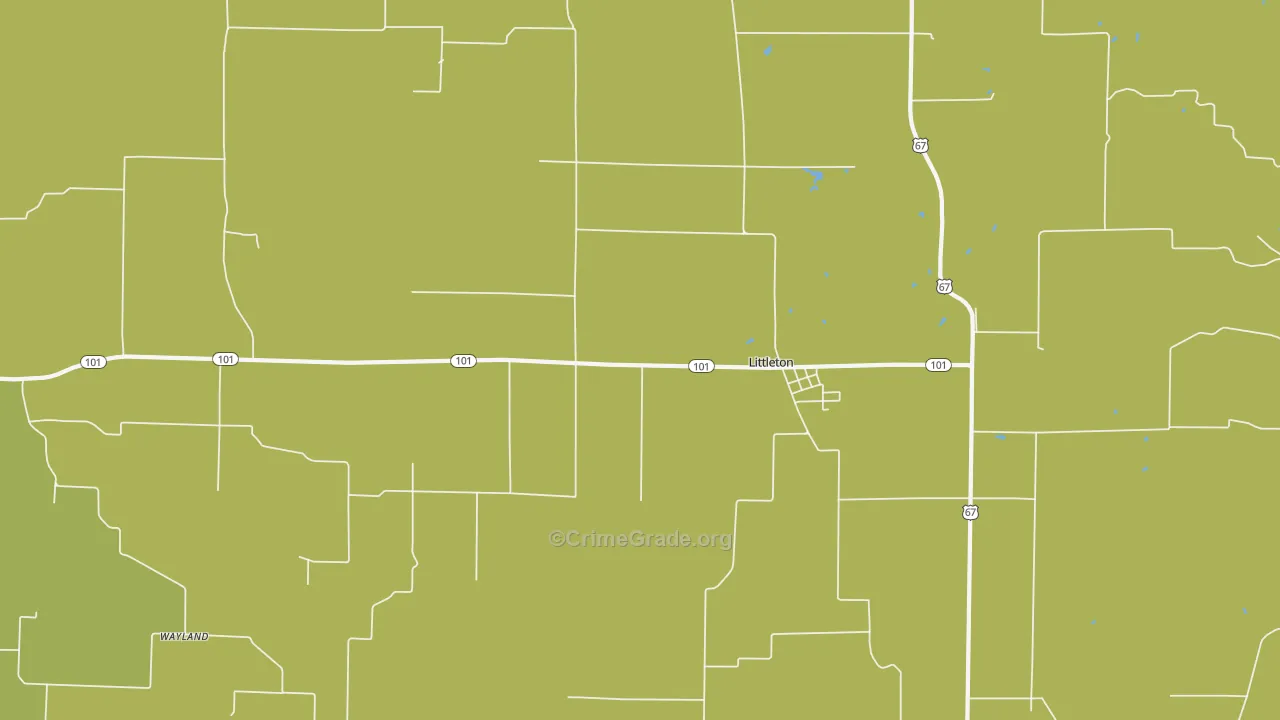 61452, IL Map of Drug-Related Crime Rates