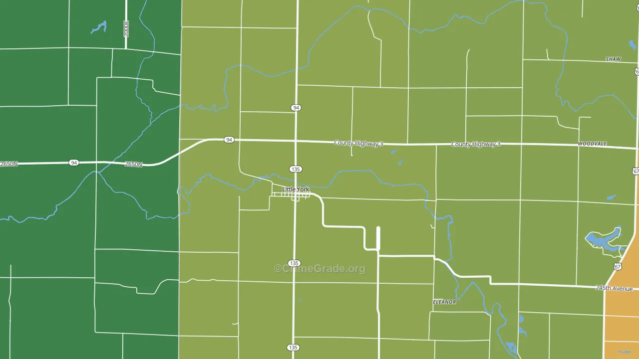 61453, IL Map of Drug-Related Crime Rates