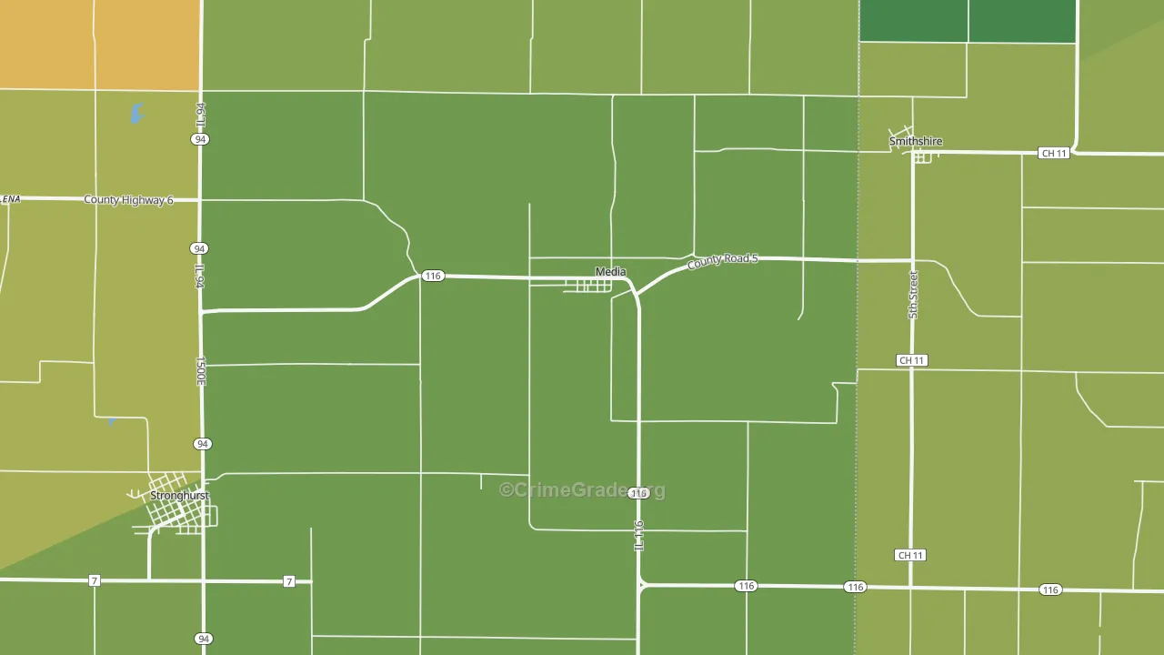 61460, IL Map of Drug-Related Crime Rates