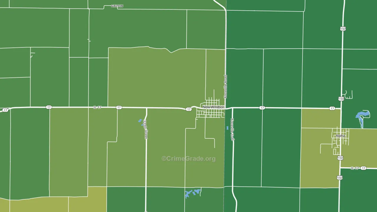 61465, IL Map of Drug-Related Crime Rates