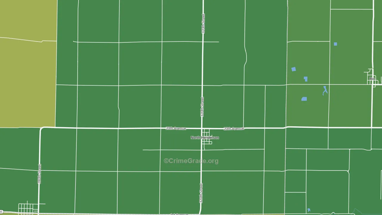 61466, IL Map of Drug-Related Crime Rates