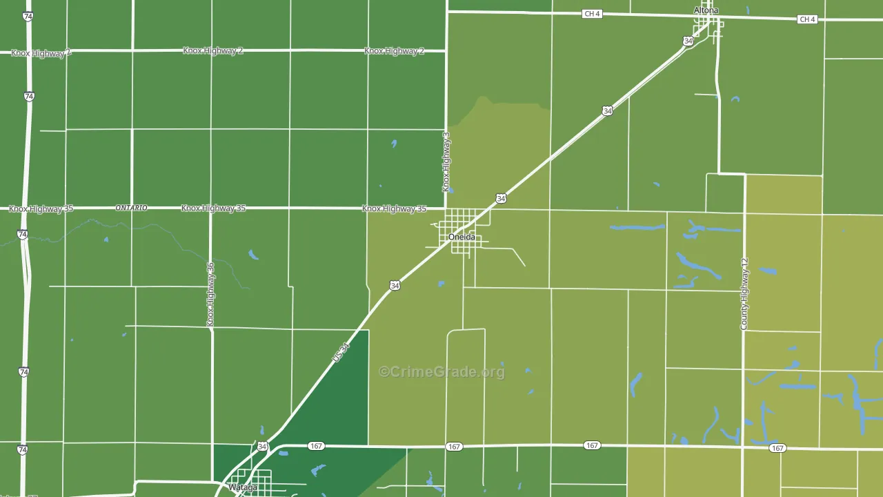 61467, IL Map of Drug-Related Crime Rates