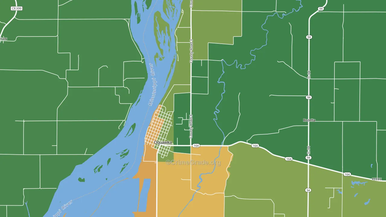 61469, IL Map of Drug-Related Crime Rates