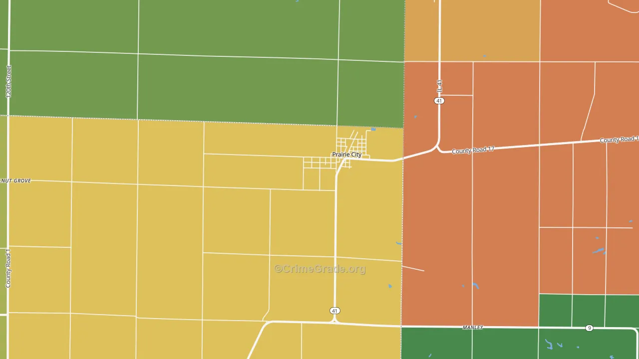 61470, IL Map of Drug-Related Crime Rates