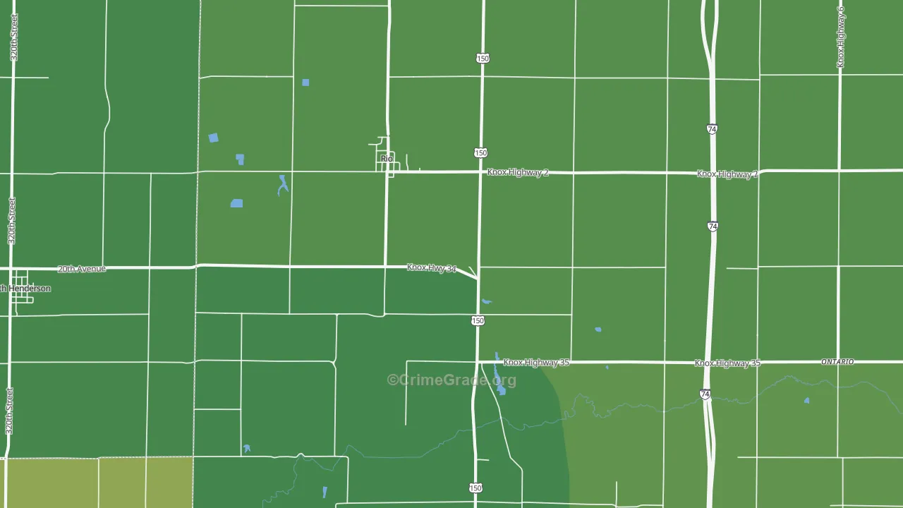 61472, IL Map of Drug-Related Crime Rates