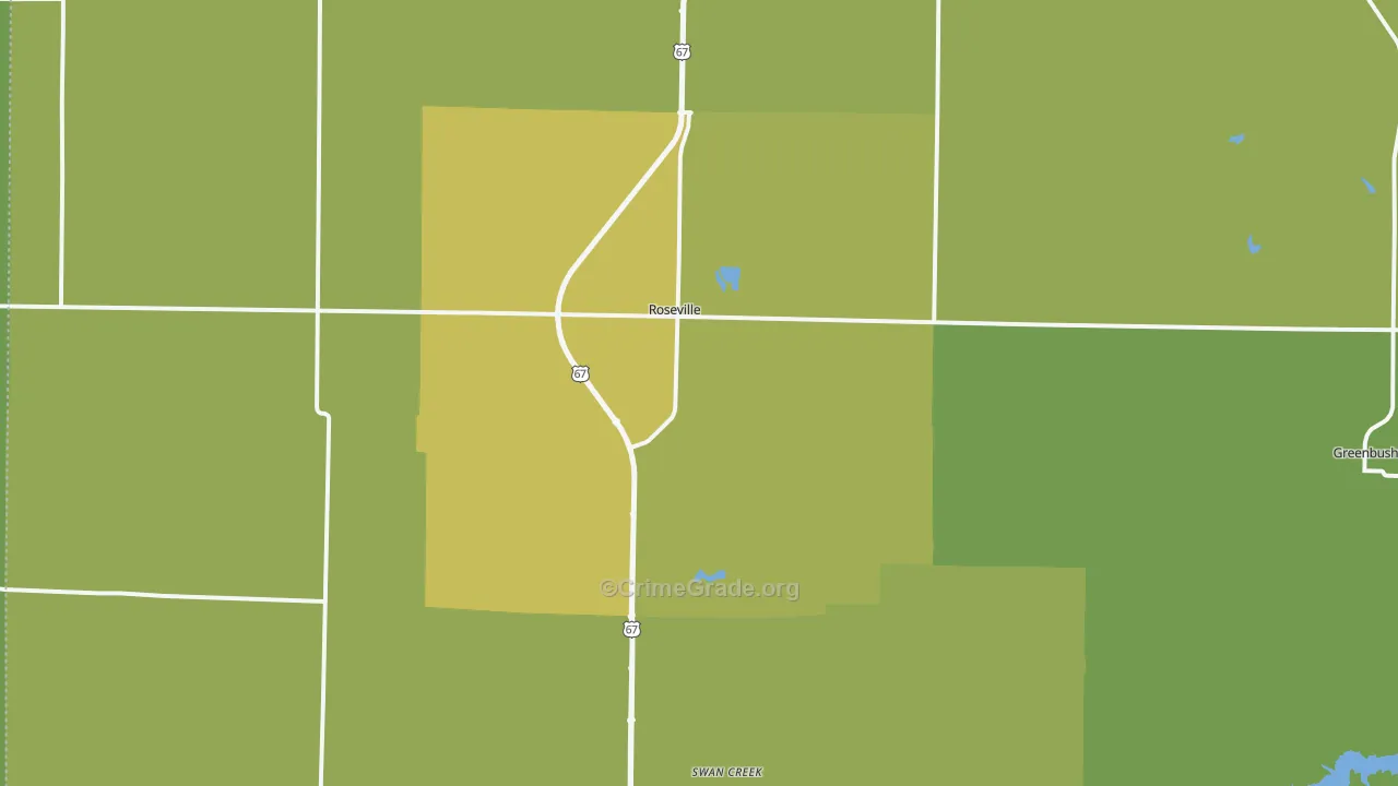 61473, IL Map of Drug-Related Crime Rates