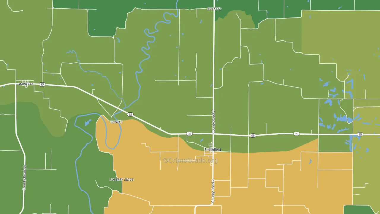 61477, IL Map of Drug-Related Crime Rates