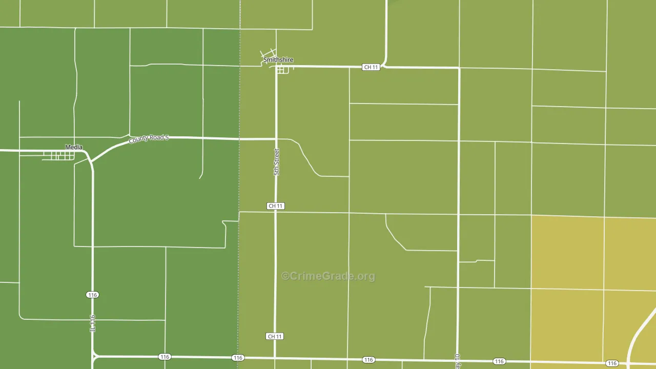 61478, IL Map of Drug-Related Crime Rates