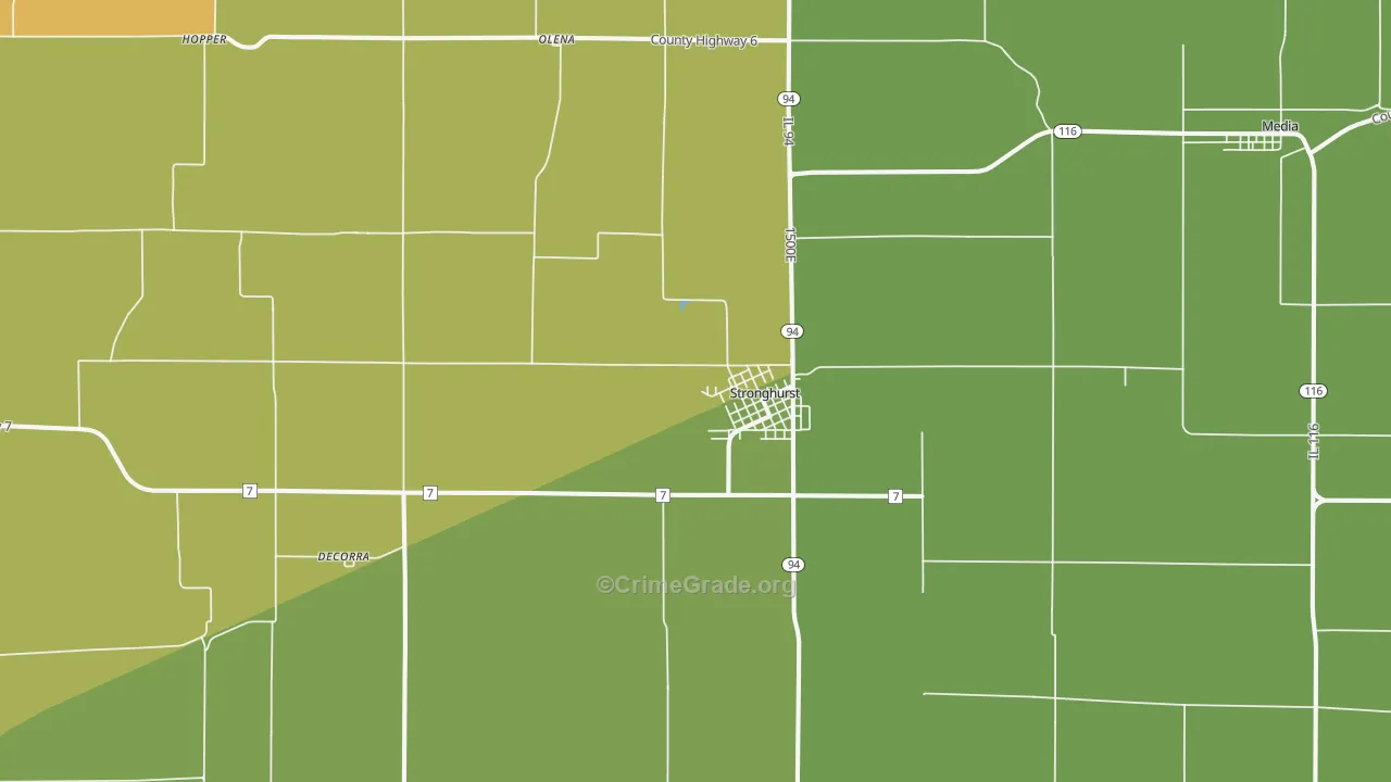 61480, IL Map of Drug-Related Crime Rates