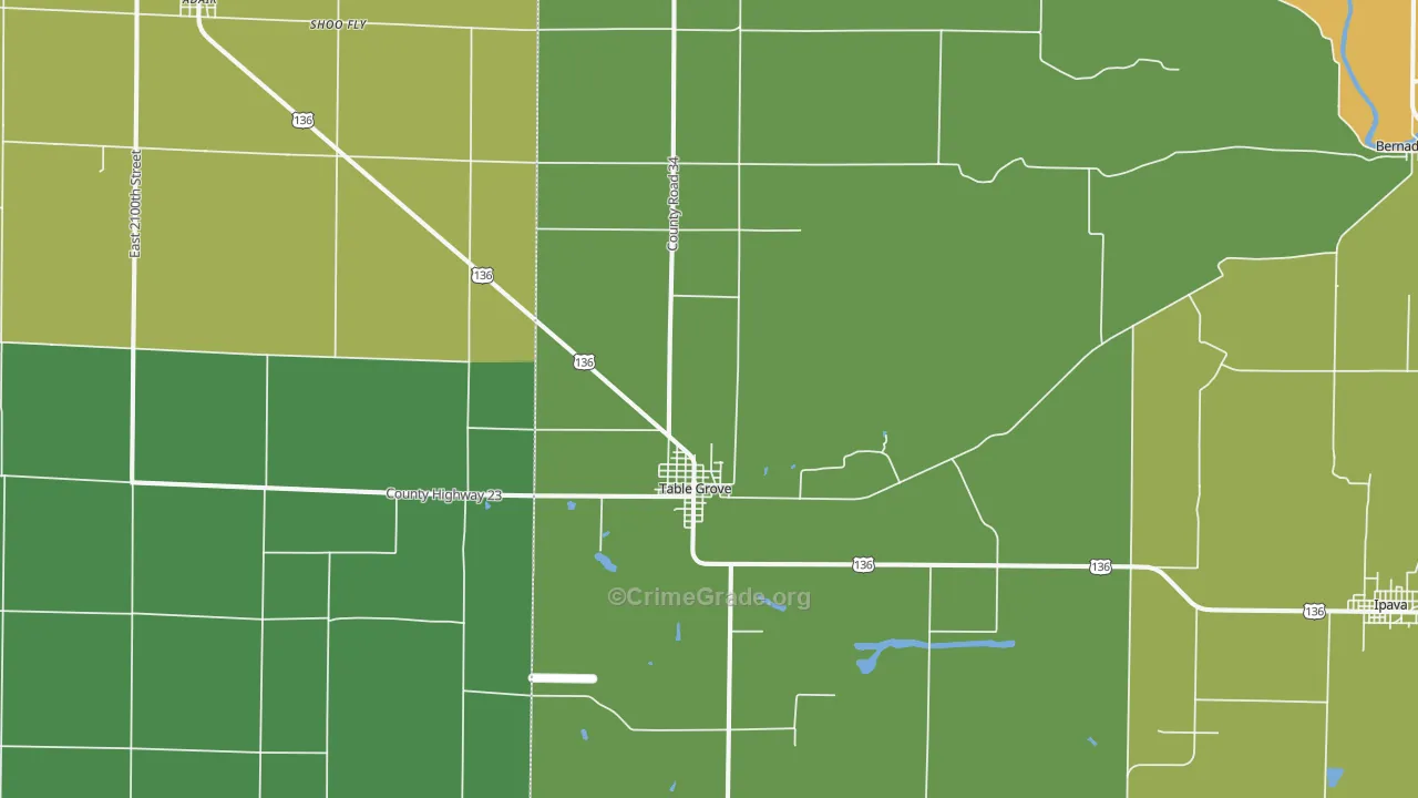 61482, IL Map of Drug-Related Crime Rates