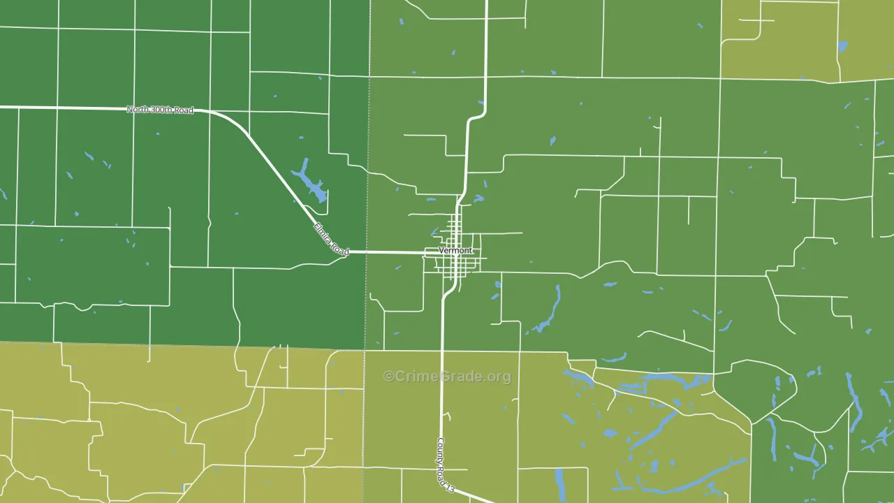 61484, IL Map of Drug-Related Crime Rates