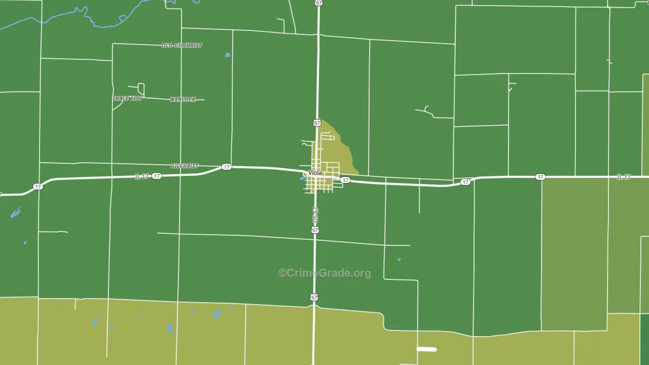61486, IL Map of Drug-Related Crime Rates