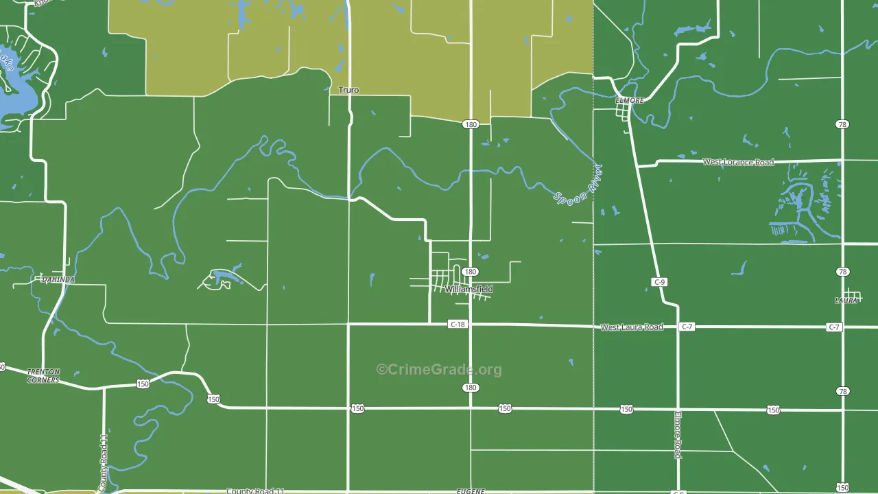 61489, IL Map of Drug-Related Crime Rates