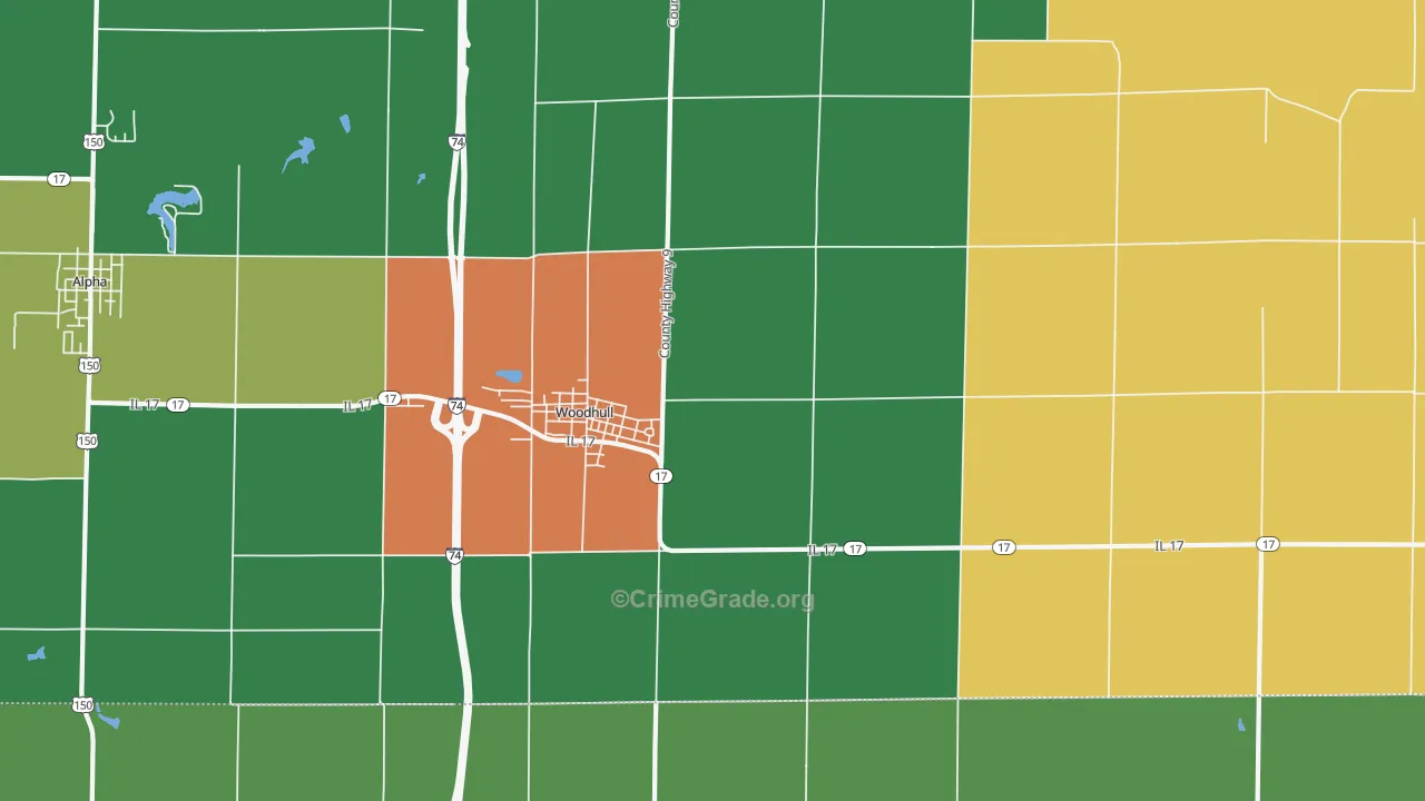 61490, IL Map of Drug-Related Crime Rates