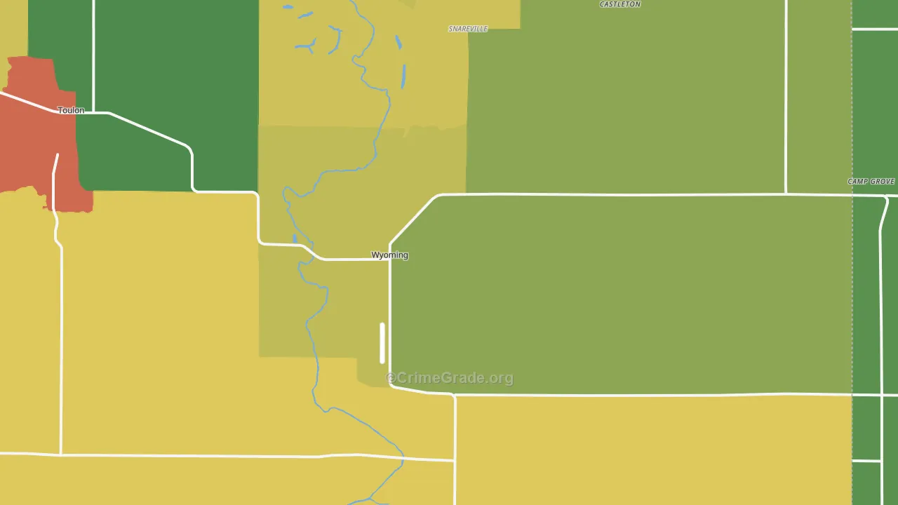 61491, IL Map of Drug-Related Crime Rates