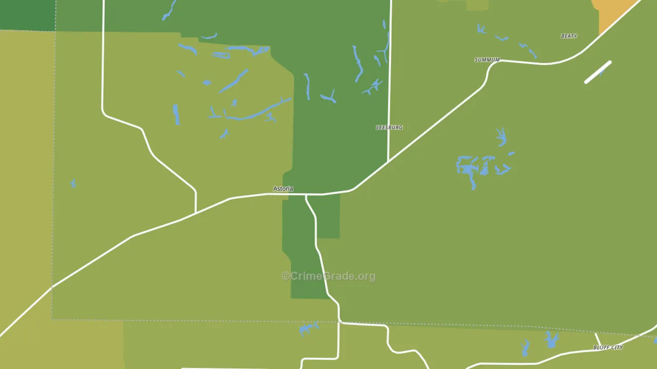 61501, IL Map of Drug-Related Crime Rates