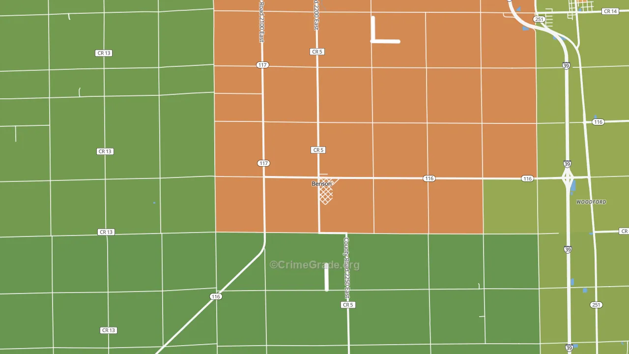 61516, IL Map of Drug-Related Crime Rates