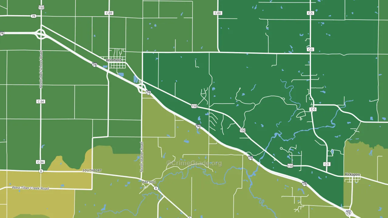 61517, IL Map of Drug-Related Crime Rates