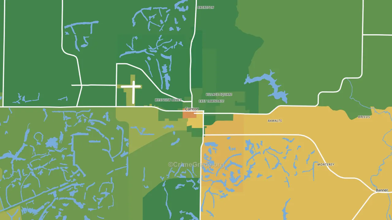61520, IL Map of Drug-Related Crime Rates