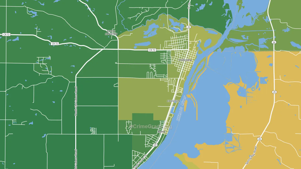 61523, IL Map of Drug-Related Crime Rates