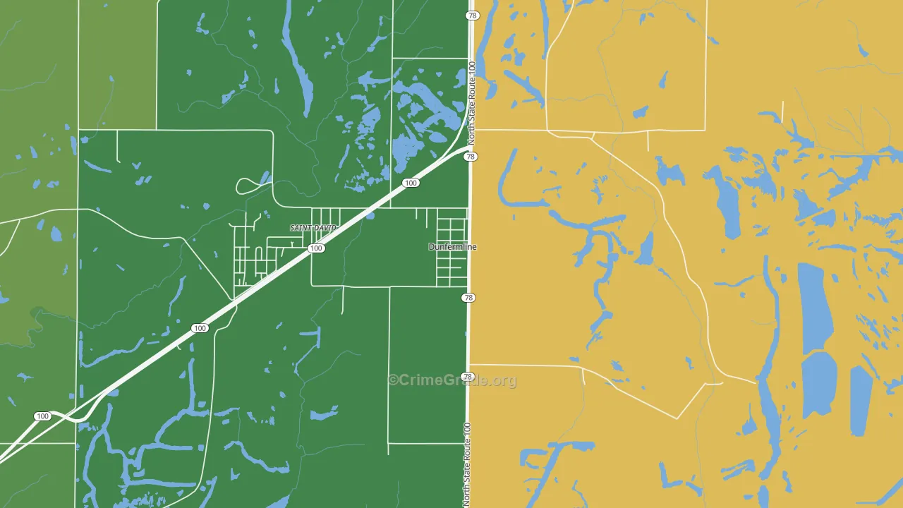 61524, IL Map of Drug-Related Crime Rates