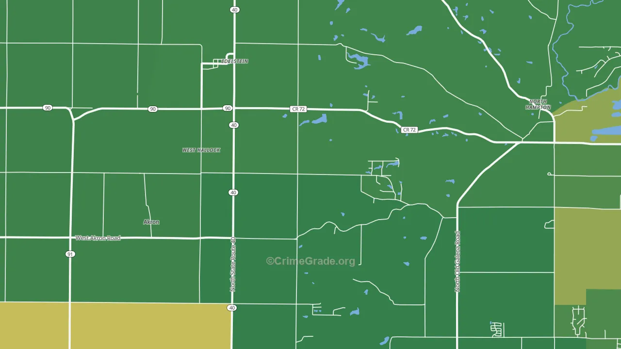 61526, IL Map of Drug-Related Crime Rates