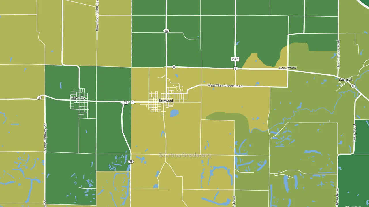 61529, IL Map of Drug-Related Crime Rates