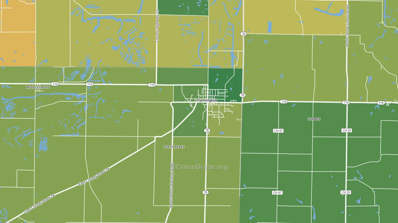 61531, IL Map of Drug-Related Crime Rates