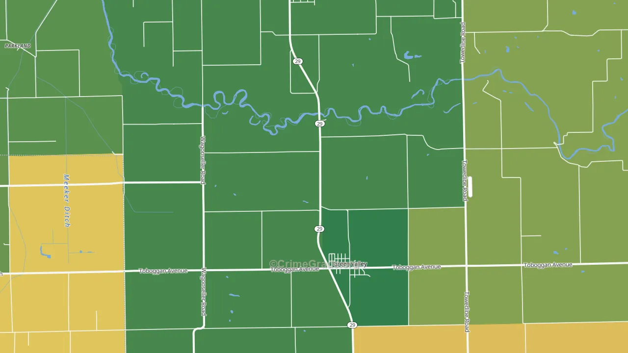 61534, IL Map of Drug-Related Crime Rates