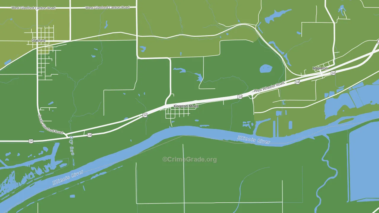 61539, IL Map of Drug-Related Crime Rates
