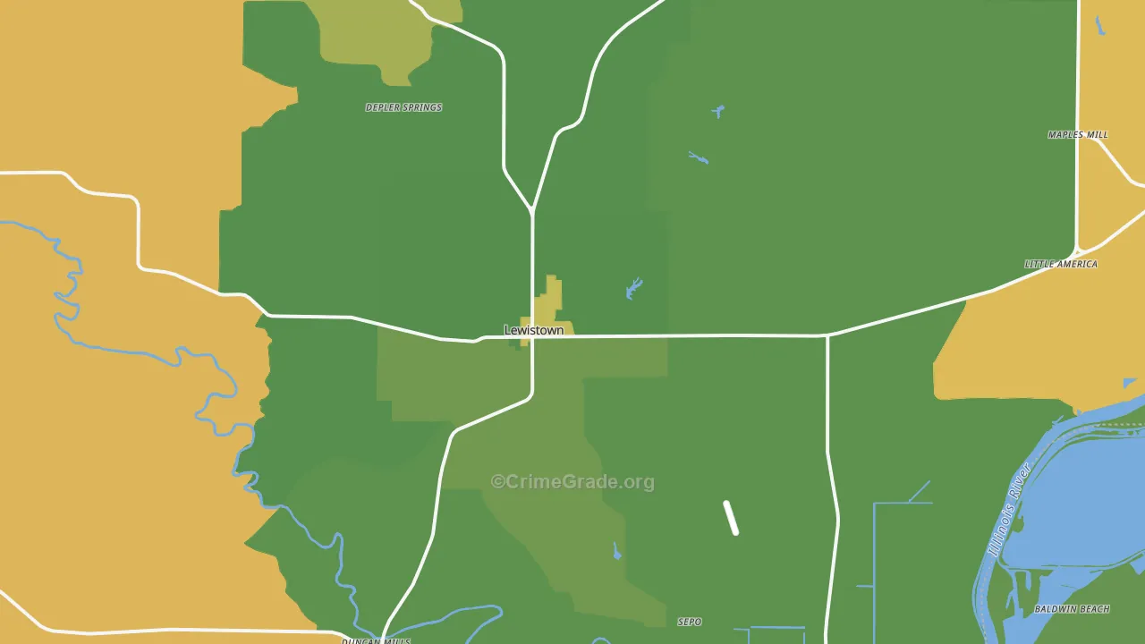 61542, IL Map of Drug-Related Crime Rates
