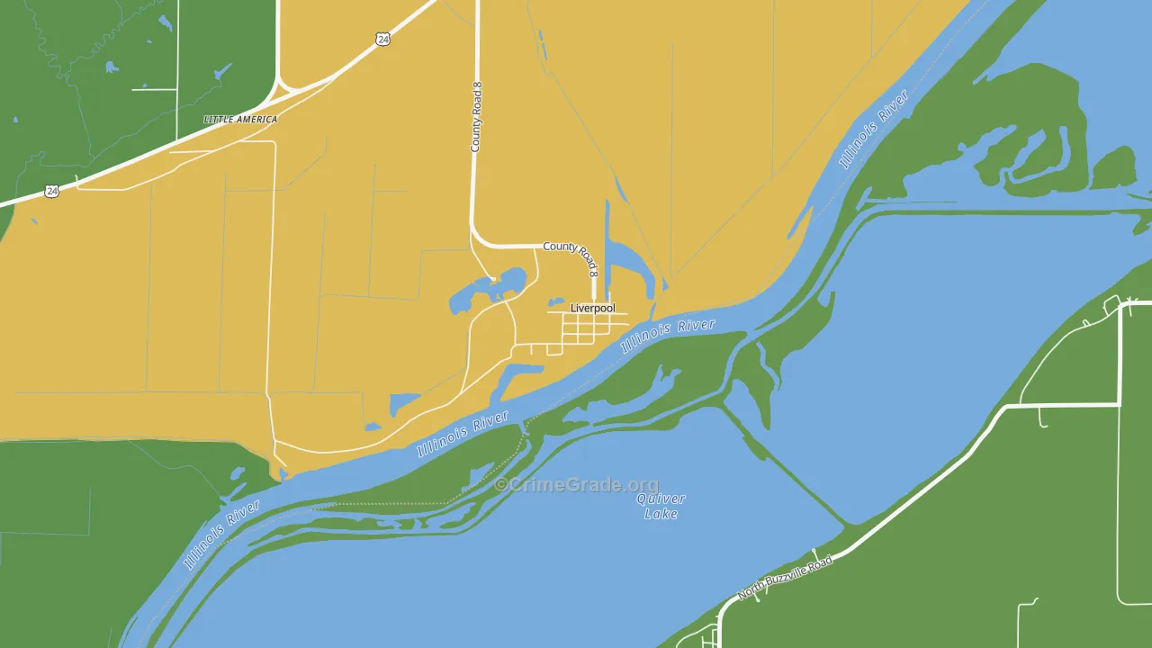 61543, IL Map of Drug-Related Crime Rates