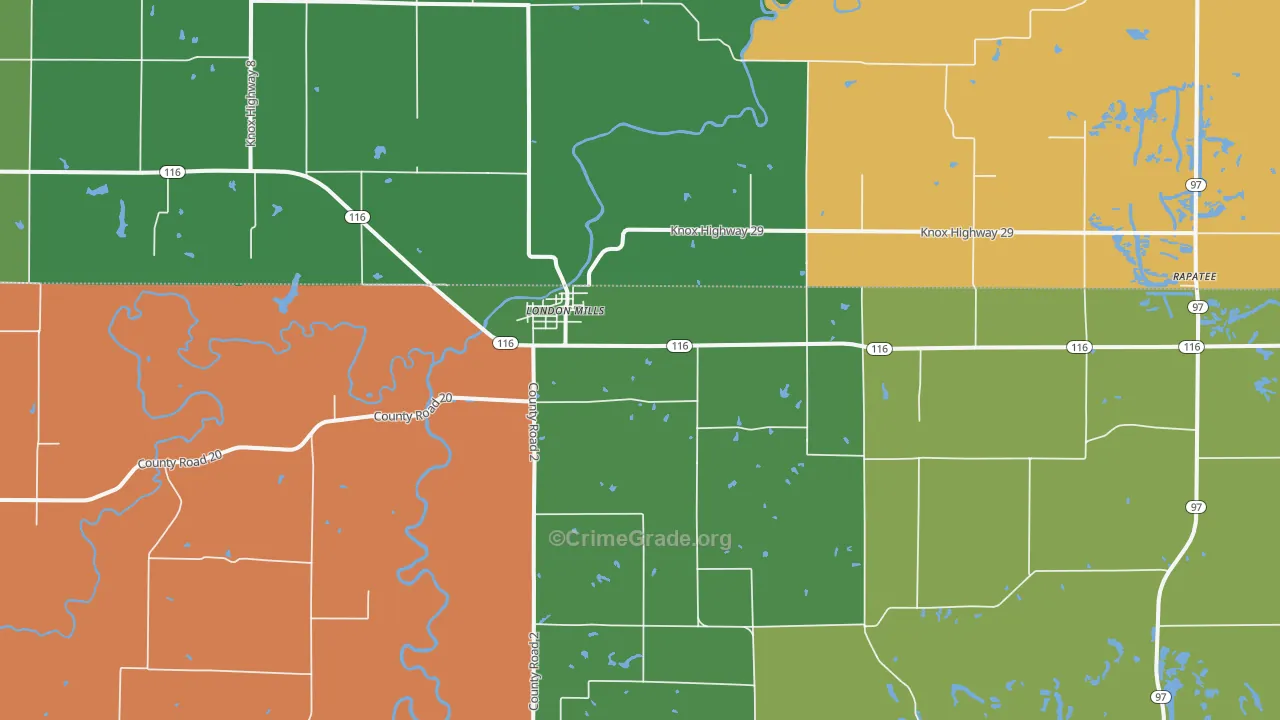 61544, IL Map of Drug-Related Crime Rates