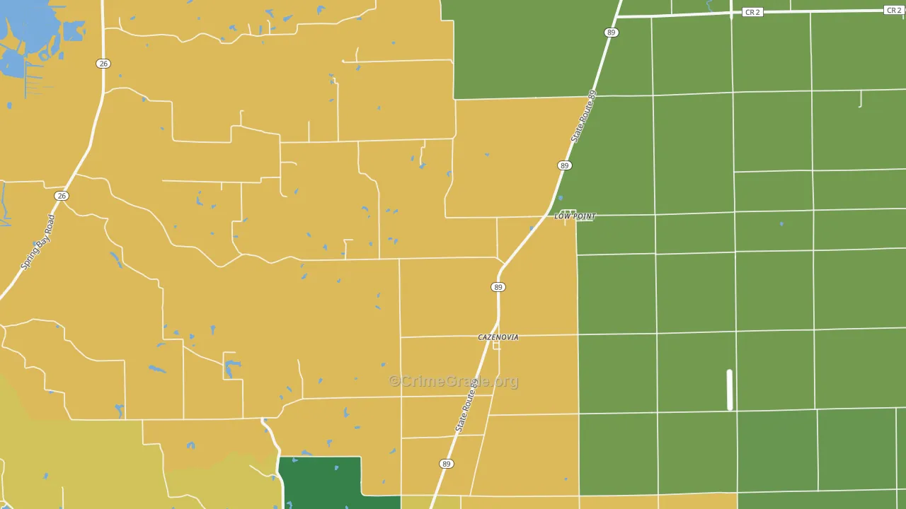 61545, IL Map of Drug-Related Crime Rates