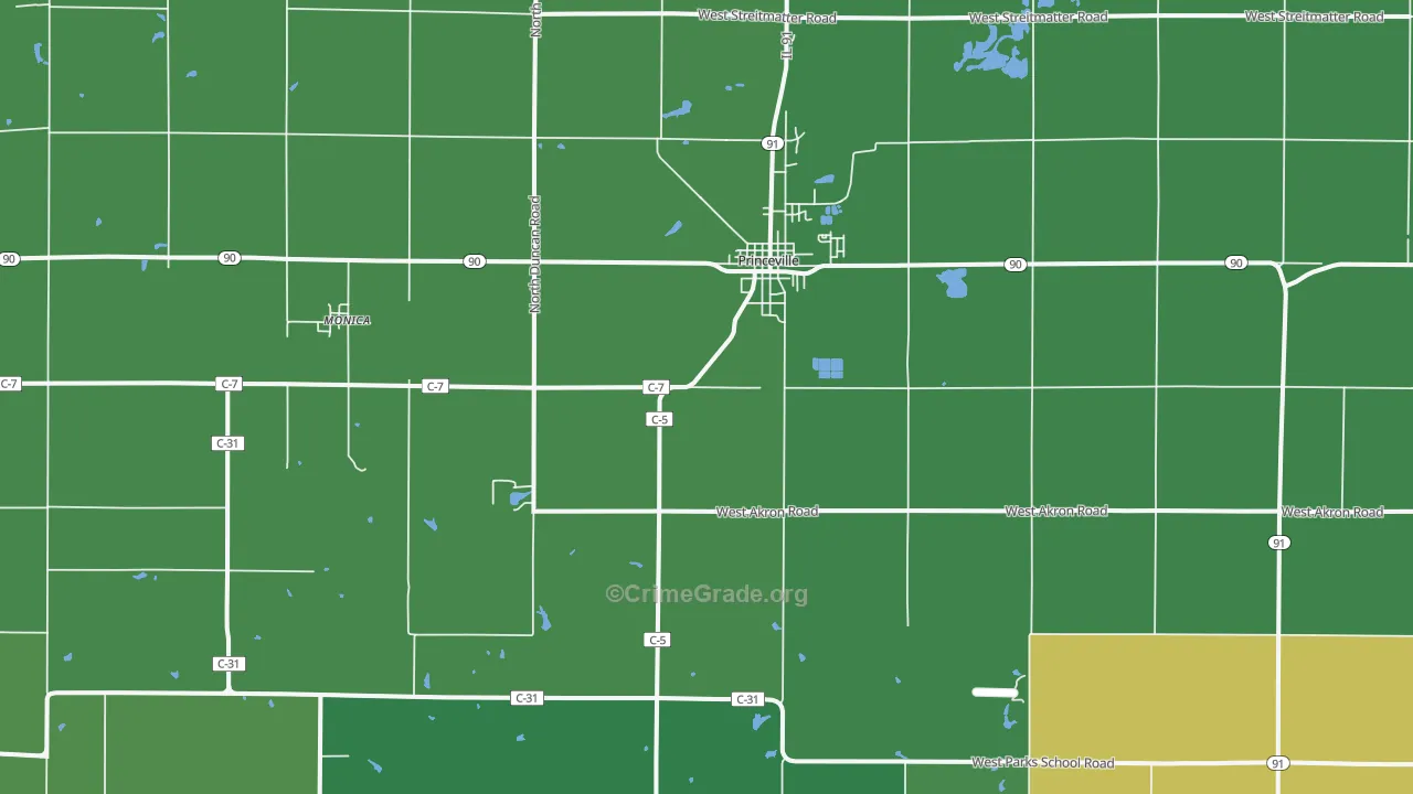 61559, IL Map of Drug-Related Crime Rates