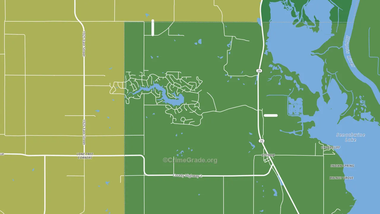 61560, IL Map of Drug-Related Crime Rates