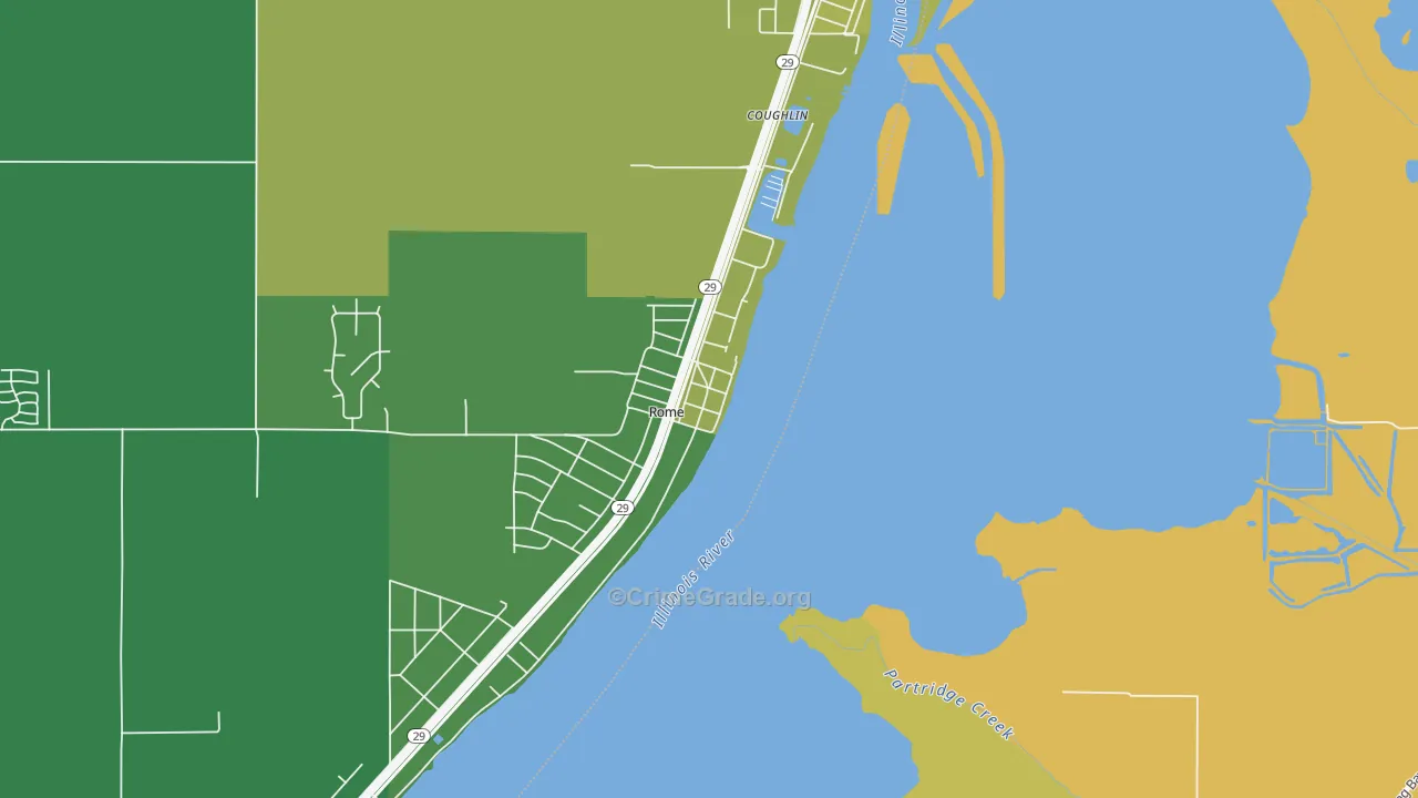 61562, IL Map of Drug-Related Crime Rates