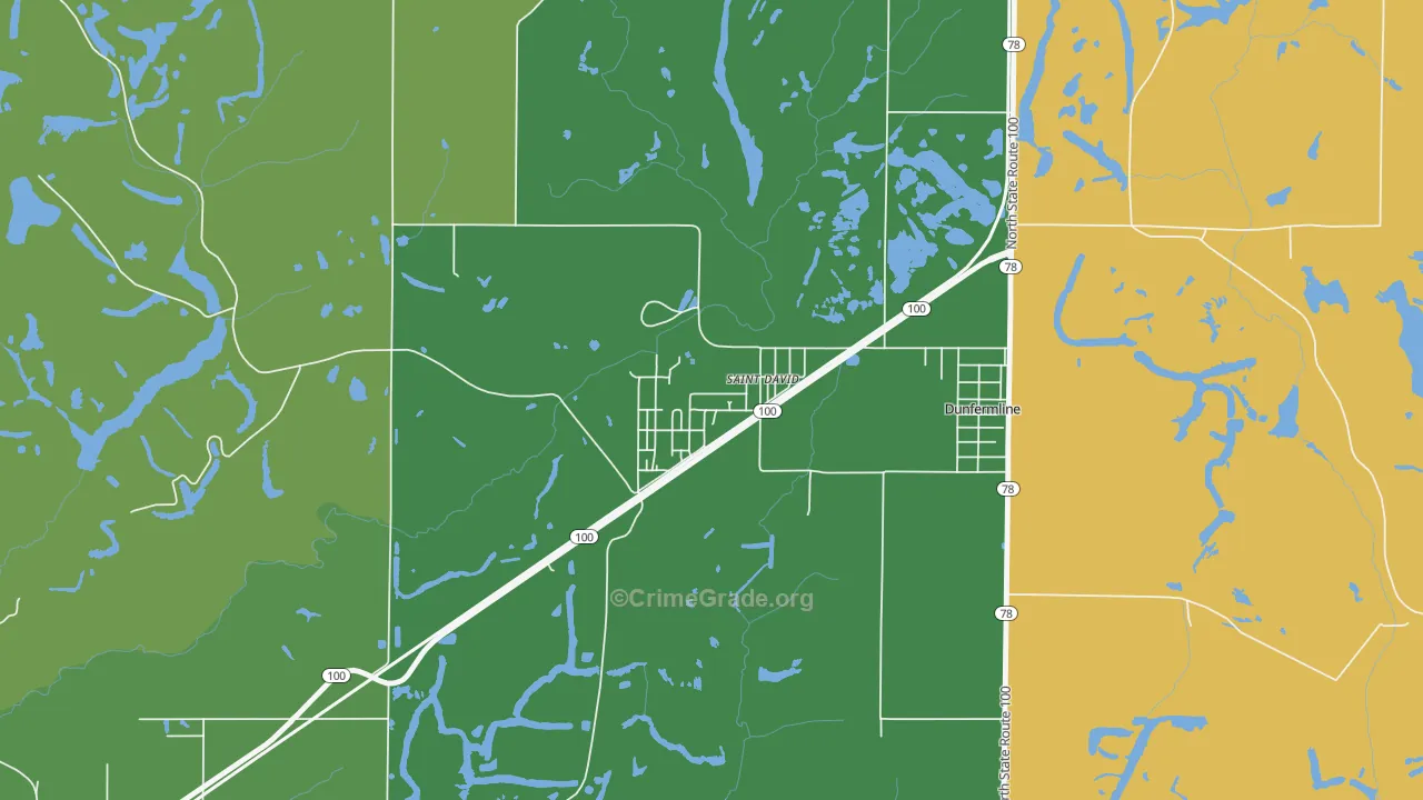61563, IL Map of Drug-Related Crime Rates