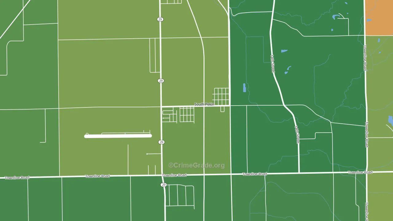 61564, IL Map of Drug-Related Crime Rates