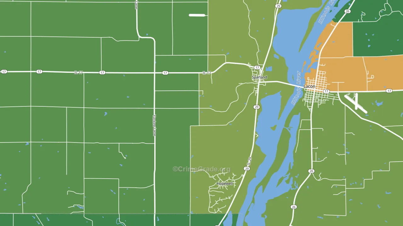 61565, IL Map of Drug-Related Crime Rates