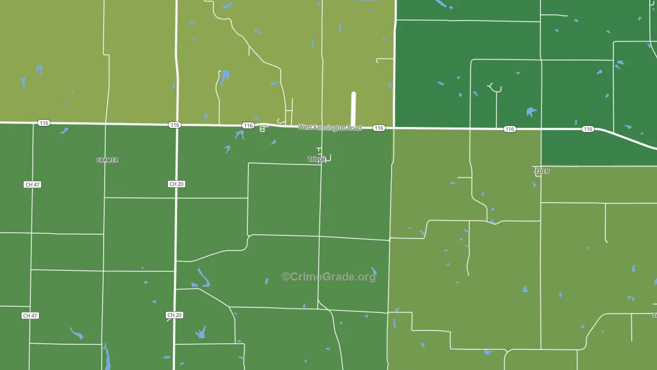 61569, IL Map of Drug-Related Crime Rates