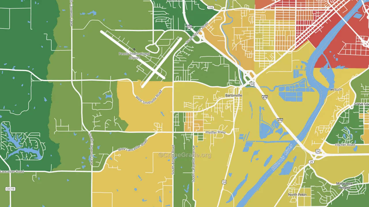 61607, IL Map of Drug-Related Crime Rates