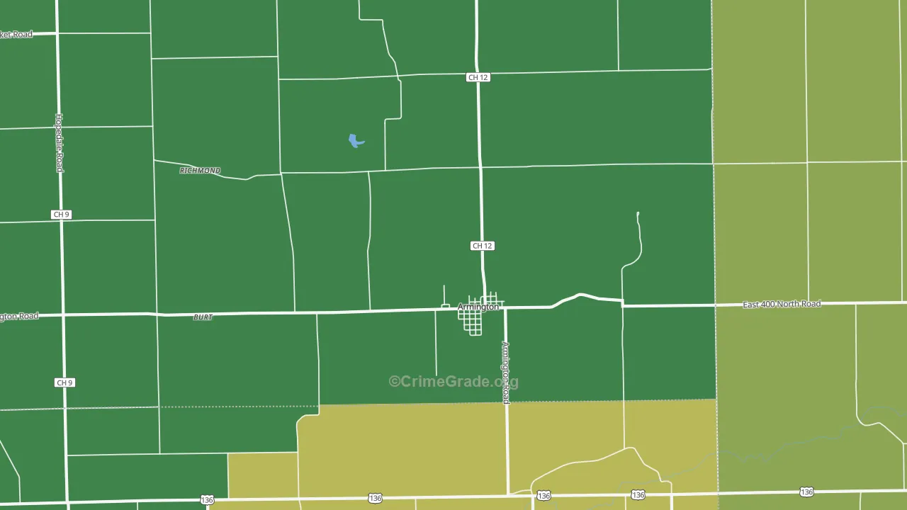 61721, IL Map of Drug-Related Crime Rates