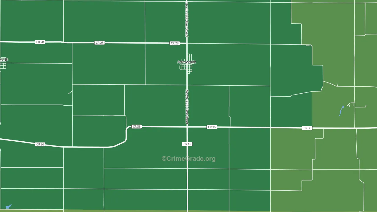 61722, IL Map of Drug-Related Crime Rates
