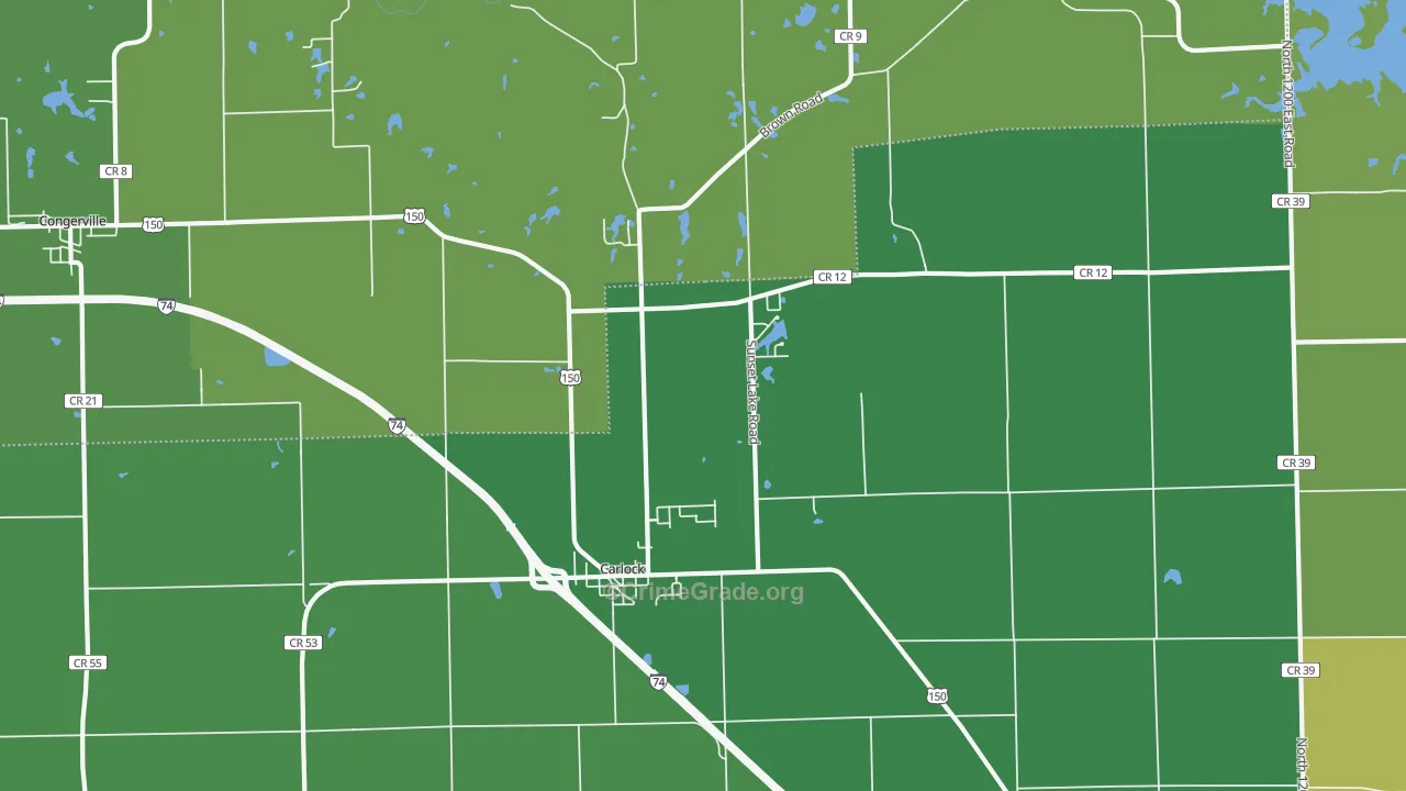 61725, IL Map of Drug-Related Crime Rates