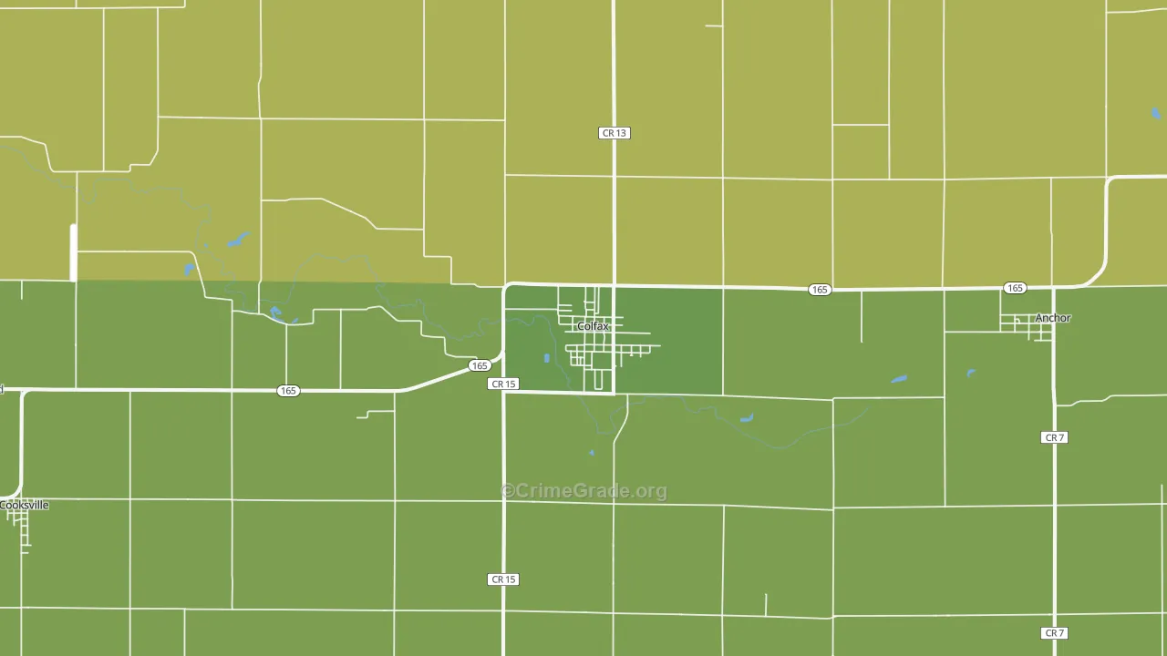 61728, IL Map of Drug-Related Crime Rates