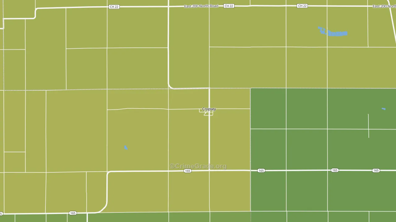 61731, IL Map of Drug-Related Crime Rates