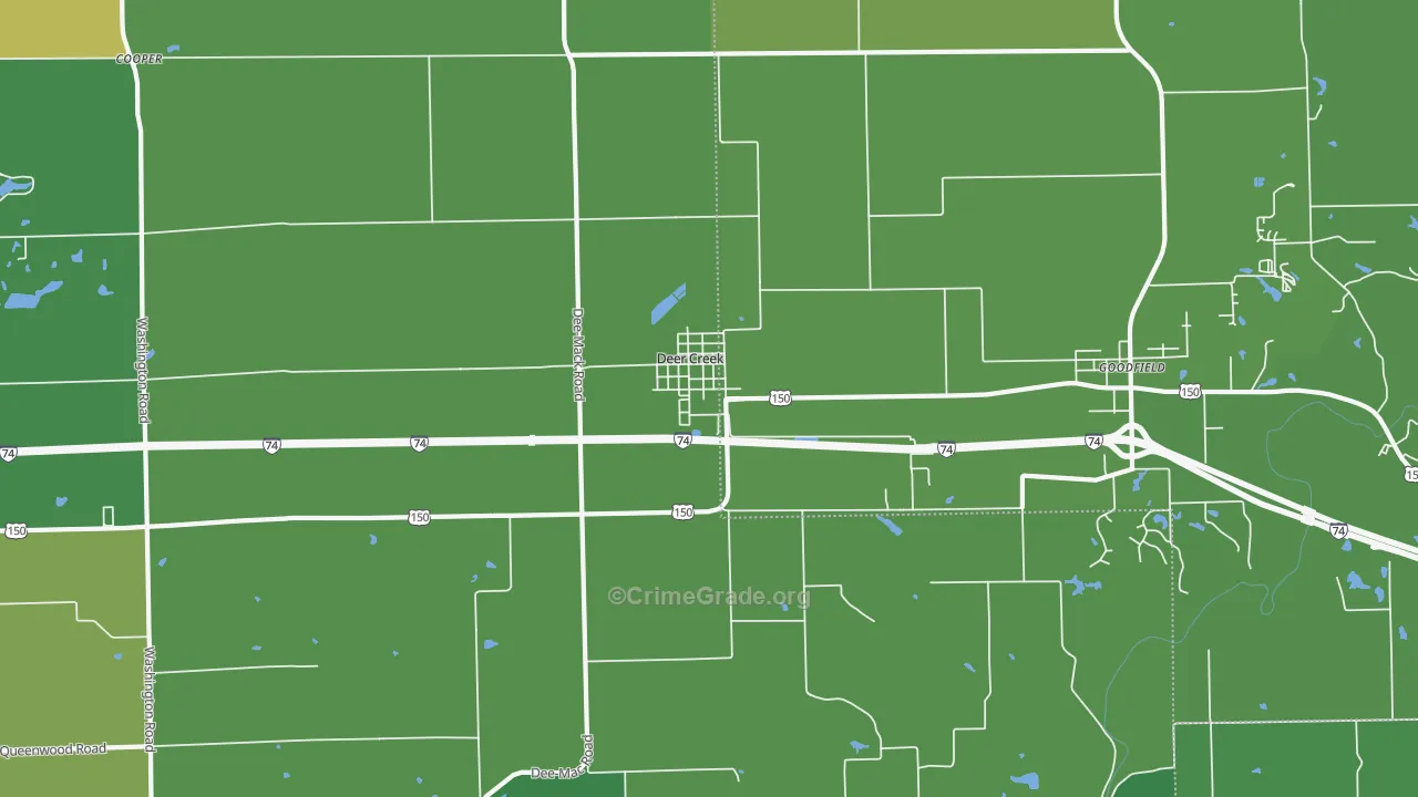 61733, IL Map of Drug-Related Crime Rates